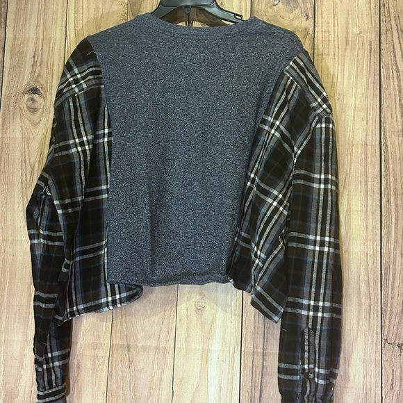 NWT Upcycled Michigan State Flannel Tee size medium to large - Picture 5 of 6